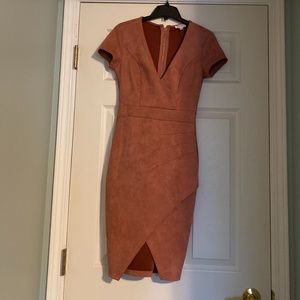 A’GACI rose suede dress